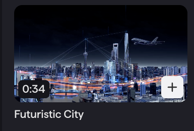 Futuristic City clip: a glowing skyline at night with a plane overhead