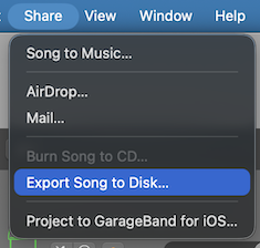 Export MP3 from GarageBand